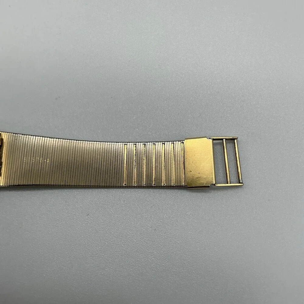 Vintage Seiko Quartz Mens Watch 25mm Gold Tone Mesh 5Y30-5B49 New Battery 7.75